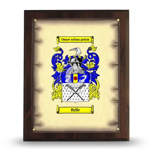 Bylle Coat of Arms Plaque