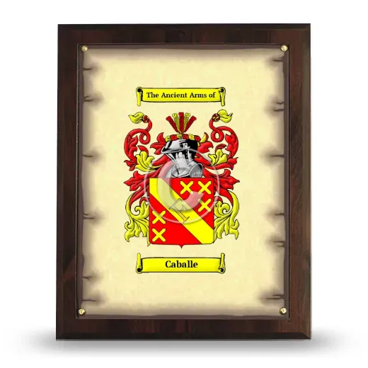 Caballe Coat of Arms Plaque