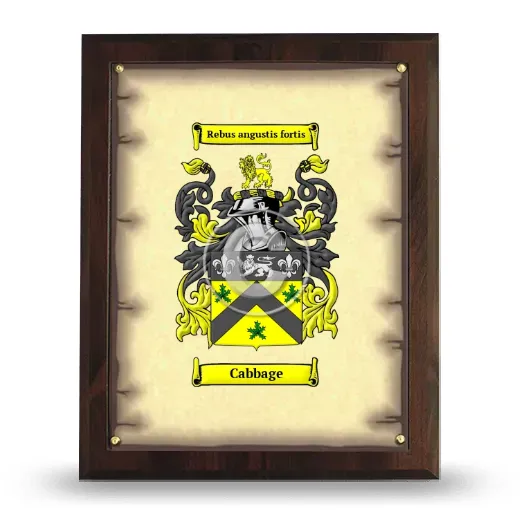 Cabbage Coat of Arms Plaque