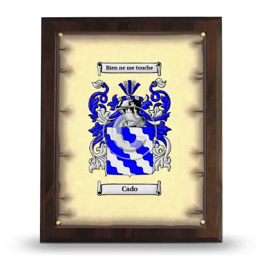 Cado Coat of Arms Plaque