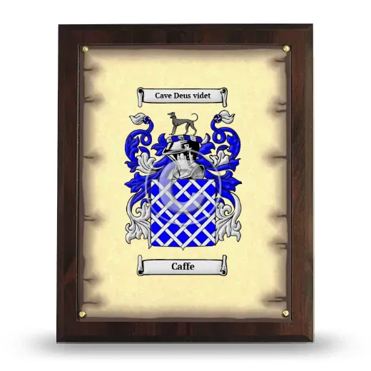 Caffe Coat of Arms Plaque