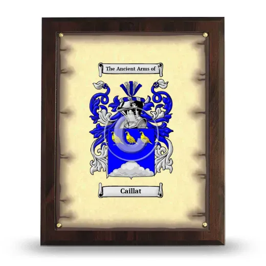 Caillat Coat of Arms Plaque
