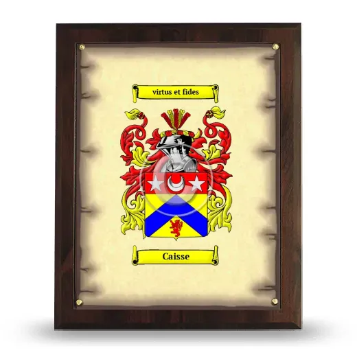 Caisse Coat of Arms Plaque