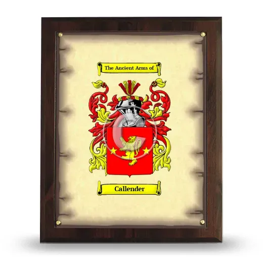 Callender Coat of Arms Plaque