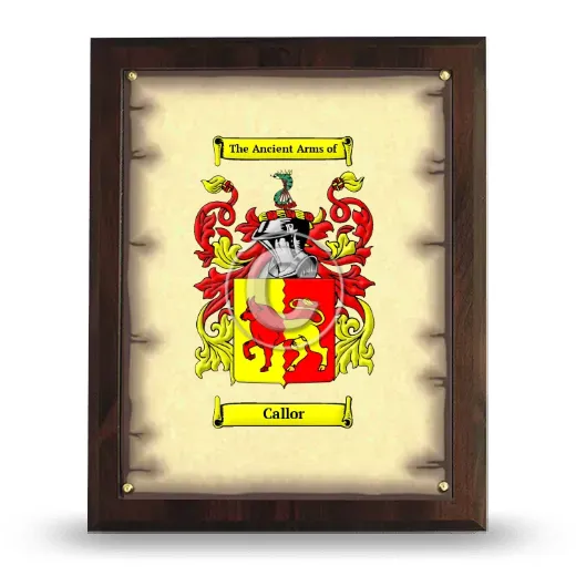 Callor Coat of Arms Plaque