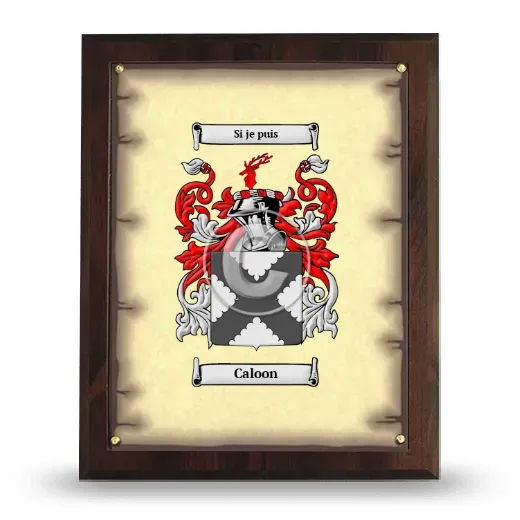 Caloon Coat of Arms Plaque