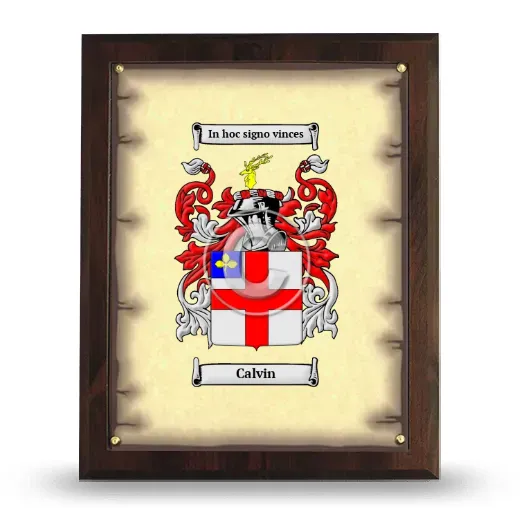Calvin Coat of Arms Plaque