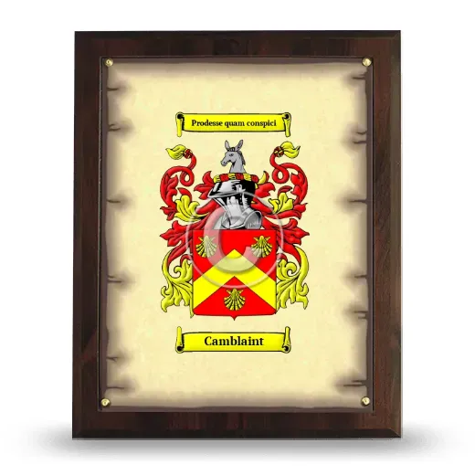 Camblaint Coat of Arms Plaque