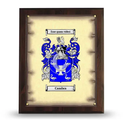 Cambra Coat of Arms Plaque