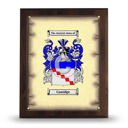 Camidge Coat of Arms Plaque