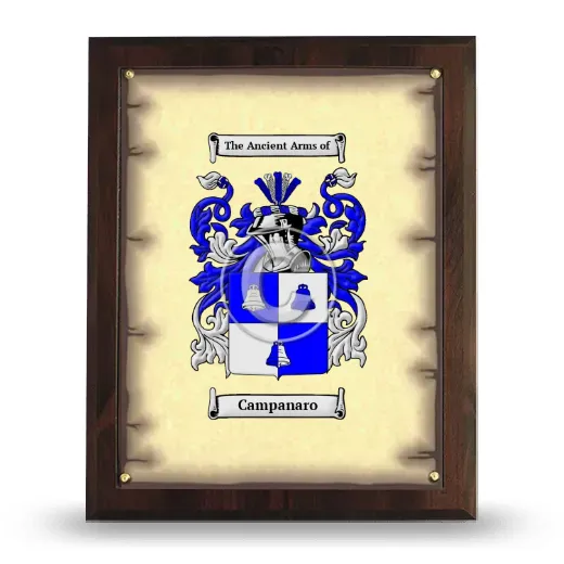 Campanaro Coat of Arms Plaque
