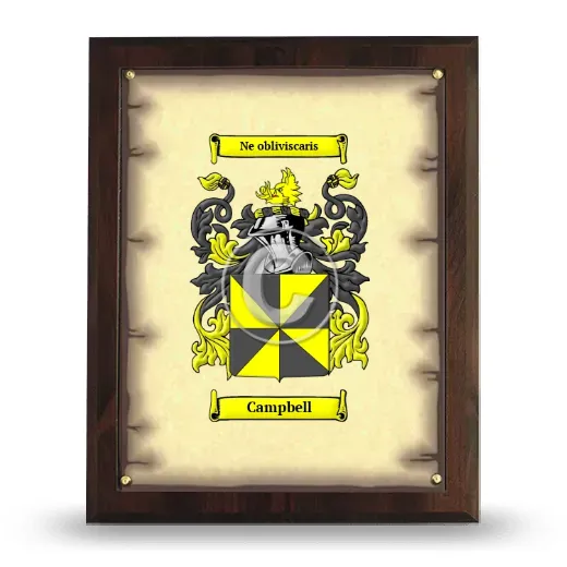 Campbell Coat of Arms Plaque