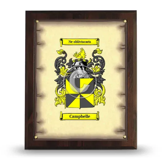 Campbelle Coat of Arms Plaque