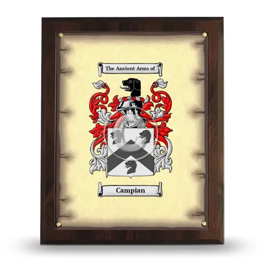 Campian Coat of Arms Plaque