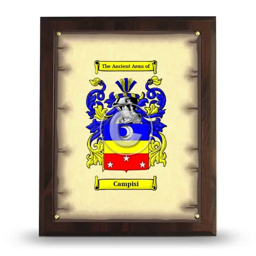 Campisi Coat of Arms Plaque