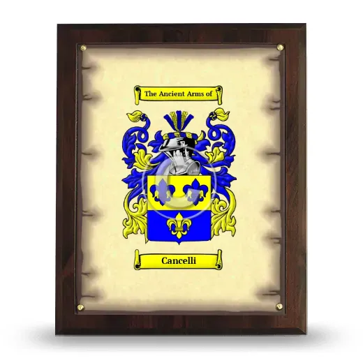 Cancelli Coat of Arms Plaque