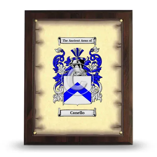 Canello Coat of Arms Plaque