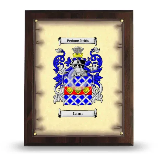 Cann Coat of Arms Plaque