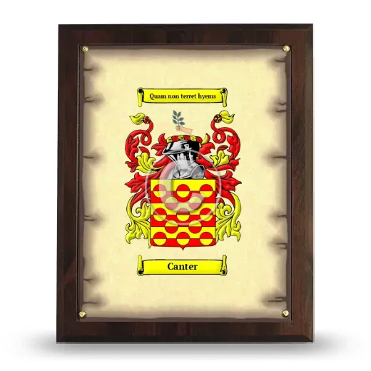 Canter Coat of Arms Plaque