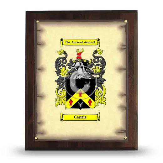Cantis Coat of Arms Plaque