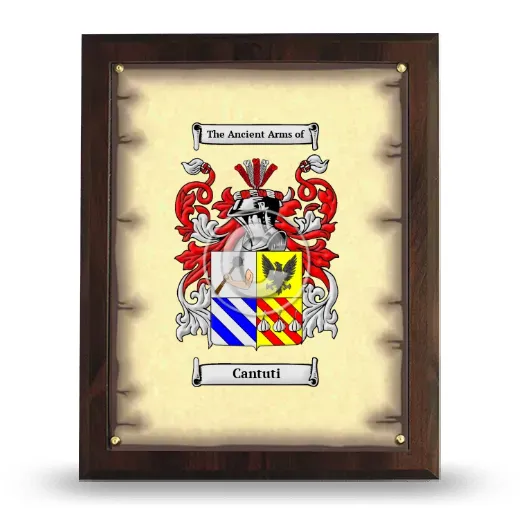 Cantuti Coat of Arms Plaque