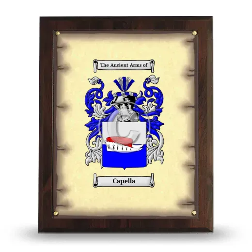 Capella Coat of Arms Plaque