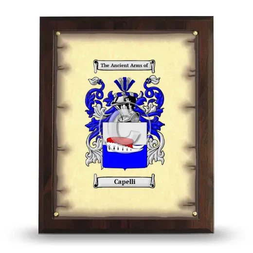 Capelli Coat of Arms Plaque