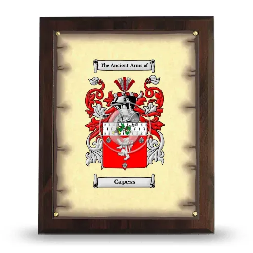 Capess Coat of Arms Plaque