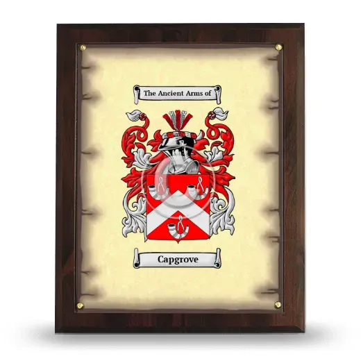 Capgrove Coat of Arms Plaque