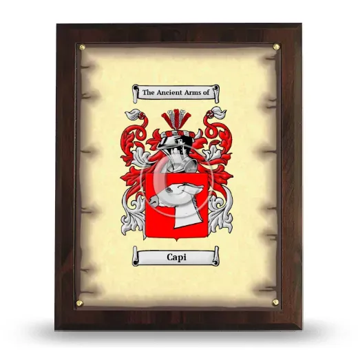 Capi Coat of Arms Plaque