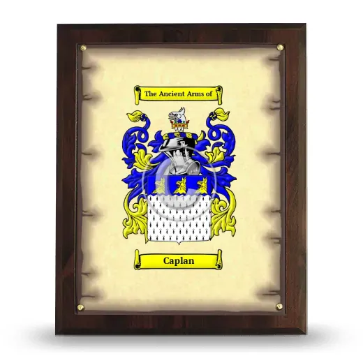 Caplan Coat of Arms Plaque