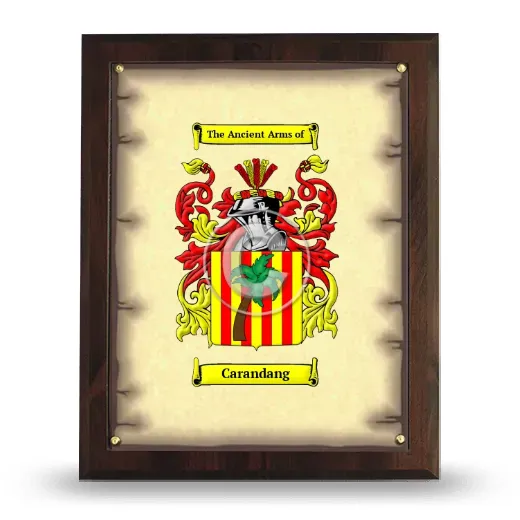 Carandang Coat of Arms Plaque