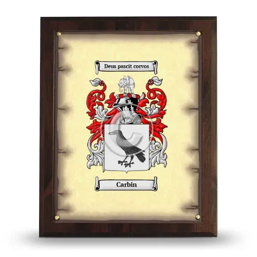 Carbin Coat of Arms Plaque