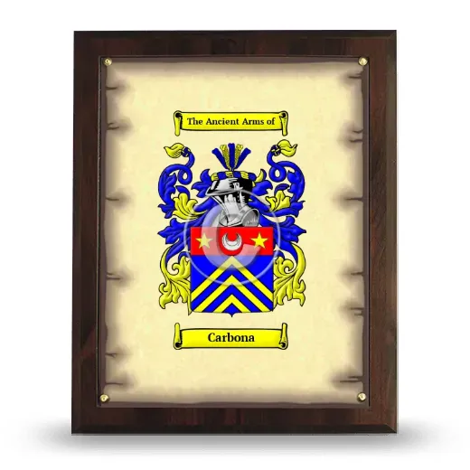 Carbona Coat of Arms Plaque