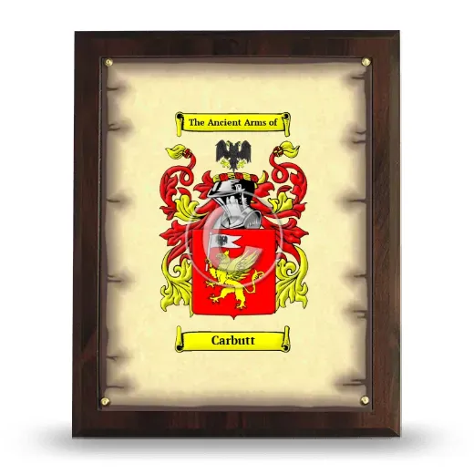 Carbutt Coat of Arms Plaque