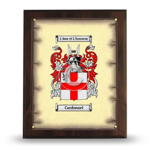 Cardonnel Coat of Arms Plaque