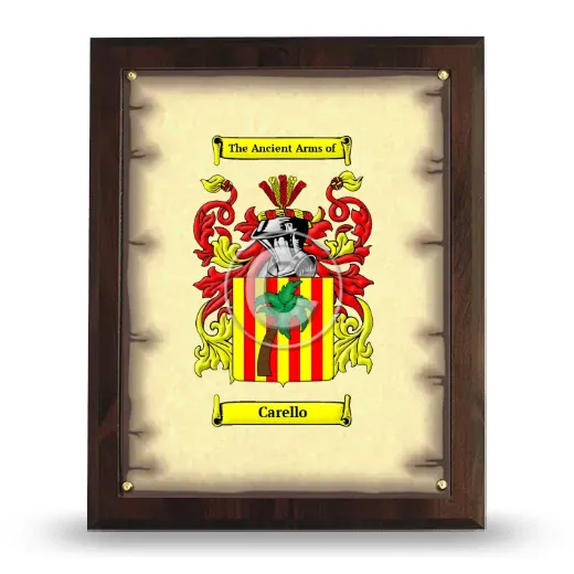 Carello Coat of Arms Plaque