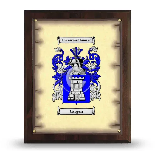 Cargen Coat of Arms Plaque