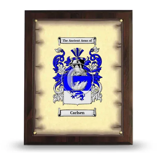Carlsen Coat of Arms Plaque