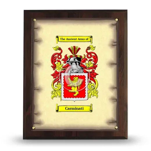 Carminati Coat of Arms Plaque