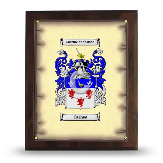 Carnee Coat of Arms Plaque