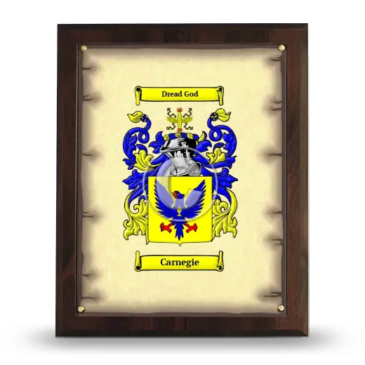 Carnegie Coat of Arms Plaque