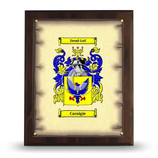 Carnigie Coat of Arms Plaque