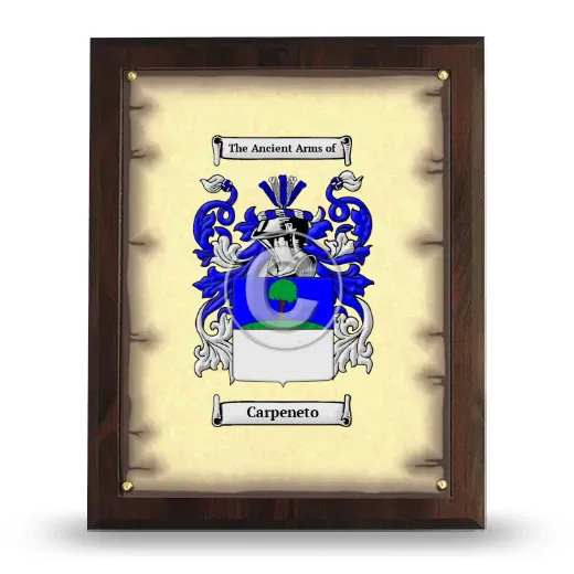 Carpeneto Coat of Arms Plaque