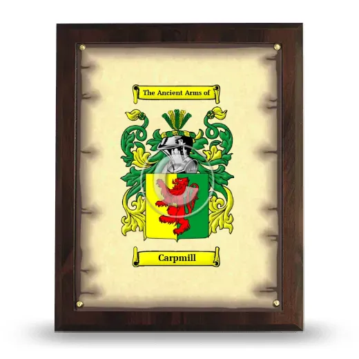 Carpmill Coat of Arms Plaque