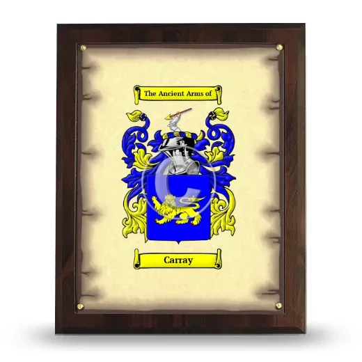 Carray Coat of Arms Plaque