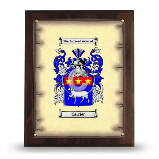 Carrier Coat of Arms Plaque