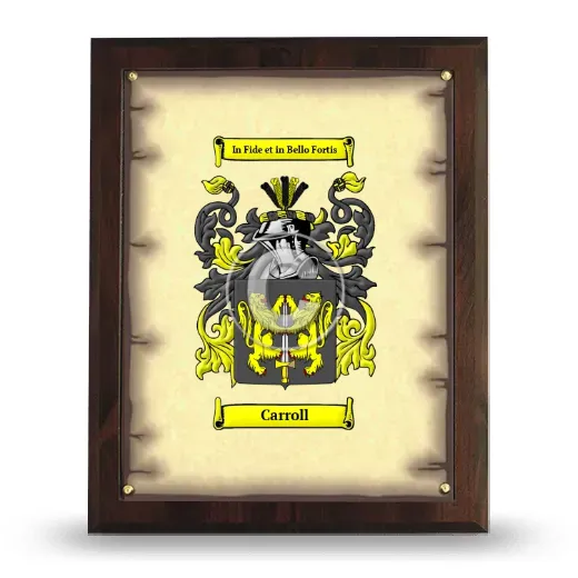 Carroll Coat of Arms Plaque