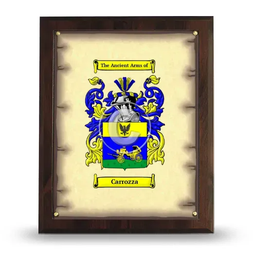 Carrozza Coat of Arms Plaque