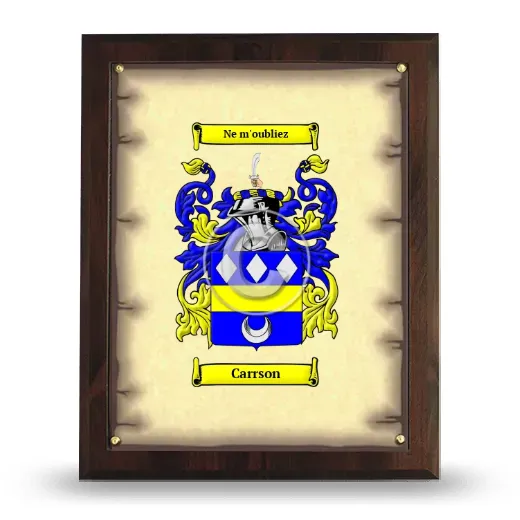 Carrson Coat of Arms Plaque